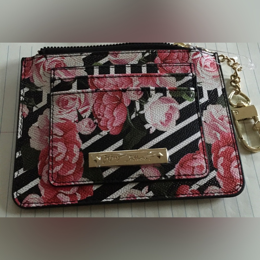 New Betsy Johnson Floral Key and Card Holder